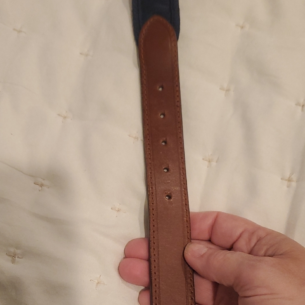 Men's Navy and Brown Belt - Picture 6 of 6
